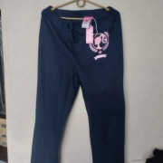Granatowe damskie spodnie dresowe Barbie rozm l  ocieplane