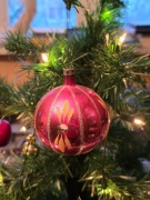 Stare bombki z okresu PRL ręcznie malowane duże 6 sztuk