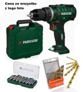 Wkrętarka Parkside PABS 20-Li 20V + bity 15el. + 13szt. wiertła, gwarancja 