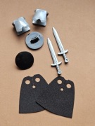 Lego Castle akcesoria, czarne pelerynki