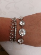 Zestaw 3 bransoletek, 1bransoletka z cyrkoniami 