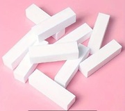 5szt. Białe Płaskie Pilniki do Paznokci 