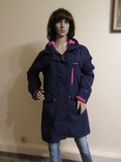 SKOGSTAD granatowa kurtka parka z kapturem stan idealny_ 40