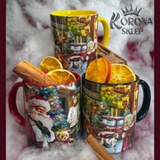 Kubek świąteczny z autorską grafiką