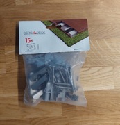 Zestaw 15 Klipsów Startowych i Wkrętów do Montażu Desek Tarasowych Bergdeck