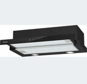 Okap teleskopowy Czarny Wkład Wyciąg Pochłaniacz Led 60 cm 450 m³/h