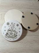 Unikalna Drewniana podkładka pod kubki filiżanki szklanki