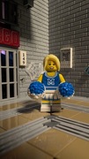 Minifigurka LEGO COL01-2 Cheerleader, czirliderka, Seria 1