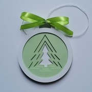 Bombka przestrzenna na Boże Narodzenie z choinką na święta ręcznie robiona