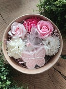 Box prezentowy, mydło, mydlane kwiaty, dzień mamy