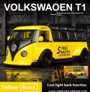 Volkswagen Bus T1 1:32 model metalowy z dźwiękiem i światłem zabawka