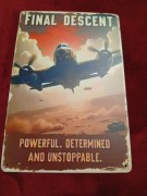 Tablica metalowa do powieszenia Finał Descent 30x20 cm