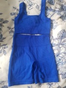 Zestaw biustonosz sportowy krótki legginsy XS