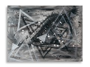 Obraz akryl, abstrakcja, malowany na płótnie,60x80