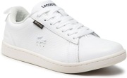 -- LACOSTE Carnaby EVO GRX * buty sneakersy, skóra, Gore-tex * białe, 44.5