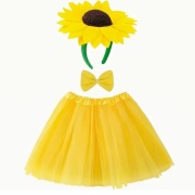 Strój przebranie kostium słonecznik zestaw kwiat 3 elementy opaska 