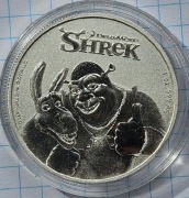 Moneta Shrek. Niue 2021 srebro999 1oz