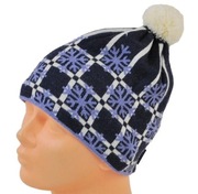 Czapka zimowa AKAZ model 316 - granat/biały