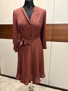 Sukienka codzienna - kolor burgundowy 