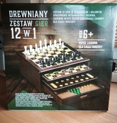 Drewniany zestaw gier 12w1 