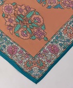 Duża kolorowa chusta pomarańczowa floral kwiaty bawełna \hijab pareo turban