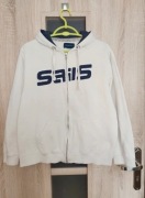 378. Kremowa bluza rozpinana z kapturem rozmiar 170