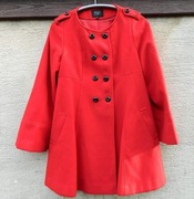 F&F Czerwowny krótki płaszcz, kurtka 40/42