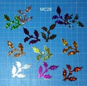 Scrapki Kraków Boże Narodzenie gałązki ostrokrzewu kolorowe (MC28)