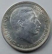 Dania 2 korony 1930 srebro, 60-ta rocznica urodzin 