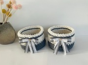 2 koszyczki ze sznurka/ organizer/ handmade/ dekoracja