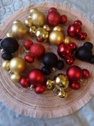 Bombki Disney Minnie Mickey brokat Święta Mikołaj 