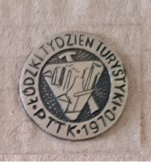 ŁÓDZKI TYDZIEŃ TURYSTYKI 1970 - odznaka  PTTK 
