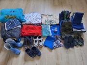 Zestaw ubrań dla chłopca rozm. 98/104 i buty 25/26 cm