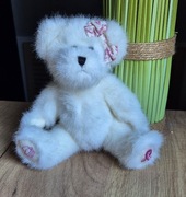 Maskotka kolekcjonerska vintage miś biały Boyds Bear white kokardka