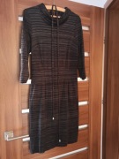 sukienka z kołnierzykiem granatowa 