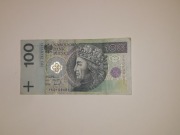 Banknot 100 ZŁ Seria Zastępcza YK 0199481