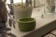 koszyczki szydełkowe zielone