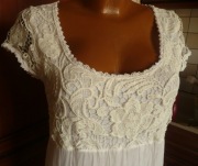 Sukienka  Made in Italy 36/38/40 gipiurą koronką jedwab CUDO