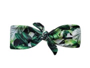 Strój kostium kąpielowy top bandeu H&M 36,S miseczka A małe B wzór liście