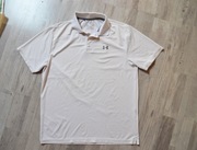 Koszulka beżowa Under Armour XL sportowa bluzka polo męska