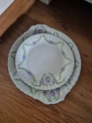 Półmisek talerz komplet porcelana chodzież kwiaty urocze