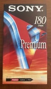 Kaseta VHS SONY 180 PREMIUM nowa, zafoliowana, nieużywana
