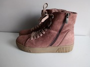 Botki trzewiki Marco Tozzi ocieplane brudny róż 40