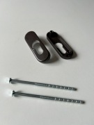 Rozetka dwustronna brązowa zamka drzwi wkładki standard 