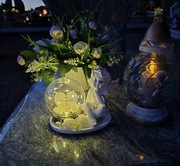 ZNICZ WIECZNY LAMPION SOLARNY ANIOŁEK STRÓŻ STROIK GRÓB WYSYŁKA GRATIS!