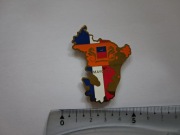 Magnes na lodówkę  - 472g. MAYOTTE Majotta Metalowa mapa