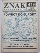 Miesięcznik Znak 416  Powrót do Europy