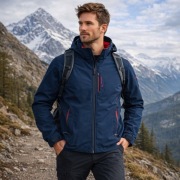 Vaude Granatowa Męska Kurtka Softshell Windproof 100 M Outdoor Góry Nowa