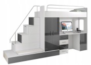 Łóżko piętrowe z biurkiem , antresola RAJ 5