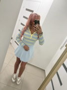 Bluzka z długim rękawem w kolorze błękitnym 